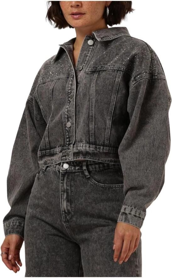 Freebird Grijze Denimjack met Strass-steentjes Gray Dames - Foto 3