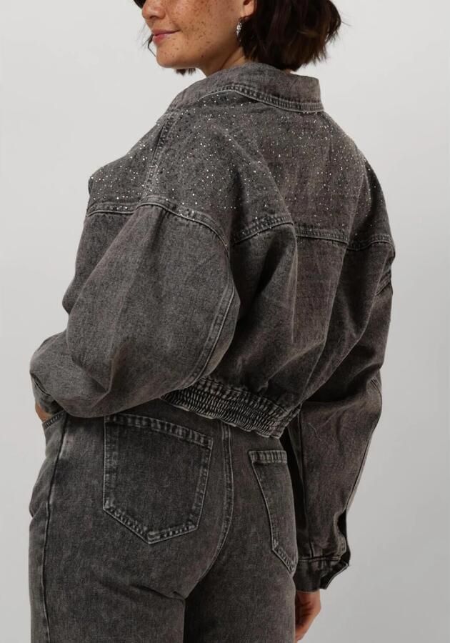 Freebird Grijze Denimjack met Strass-steentjes Gray Dames - Foto 2