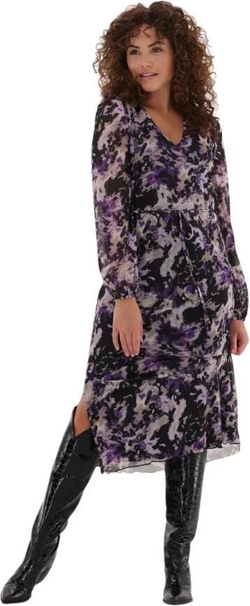 Freebird maxi jurk Malia met all over print lila - Foto 5