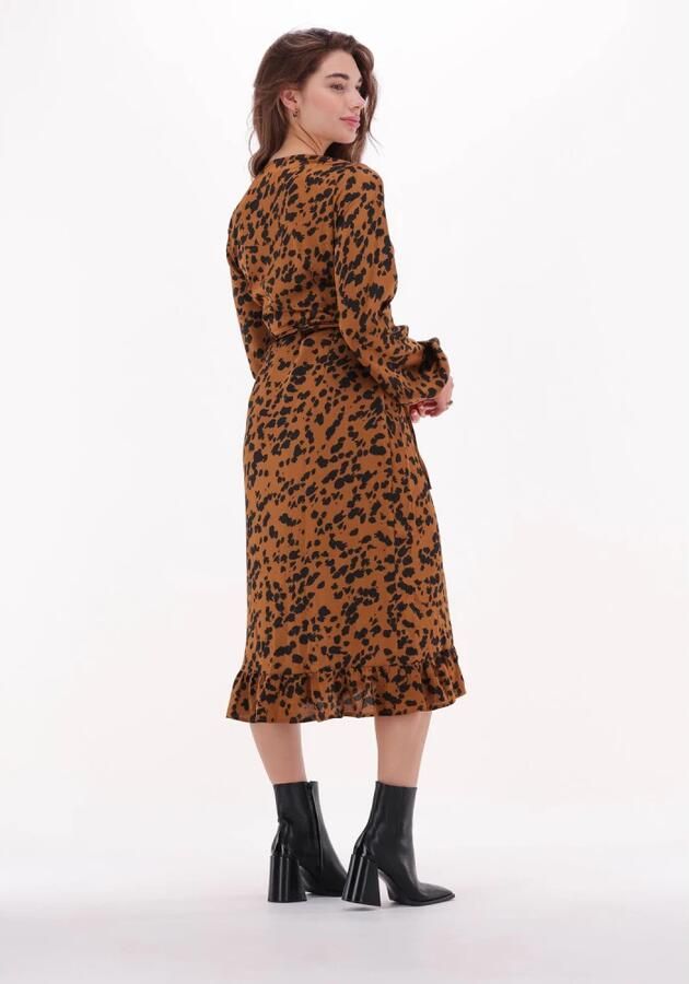 Freebird Rosy Midi LS Jurk Bruin Multicolor Dames - Foto 4