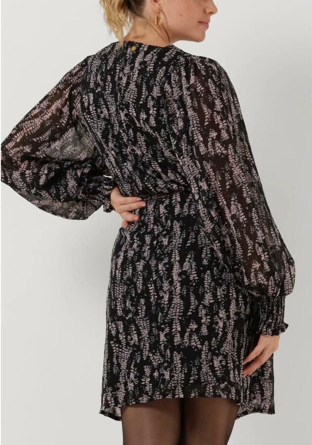 Freebird blousejurk Xeni met all over print en ceintuur roze - Foto 4