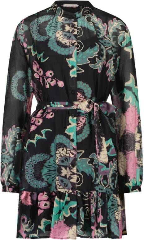 Freebird Jurk met bloemenprint Annemijn blauw - Foto 1