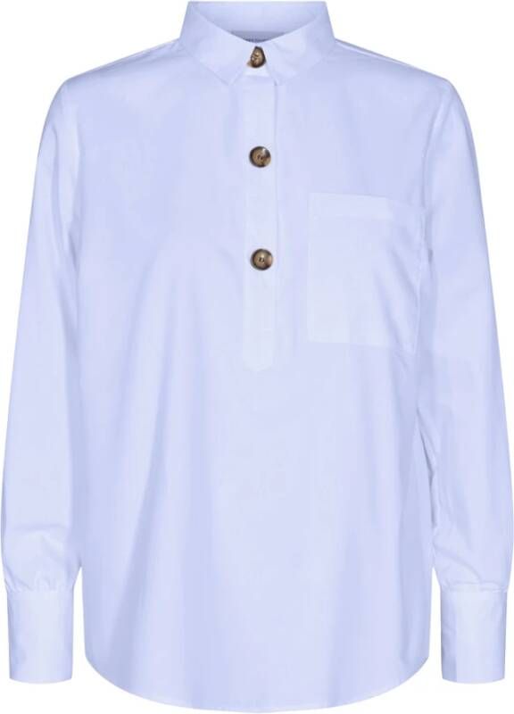 Freequent Stijlvolle Flynn-Sh Overhemd in Chambray Blauw Blue Dames
