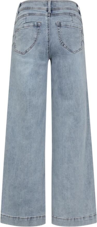 FREE QUENT Wide leg jeans met riemlussen model 'Lopez' - Foto 4