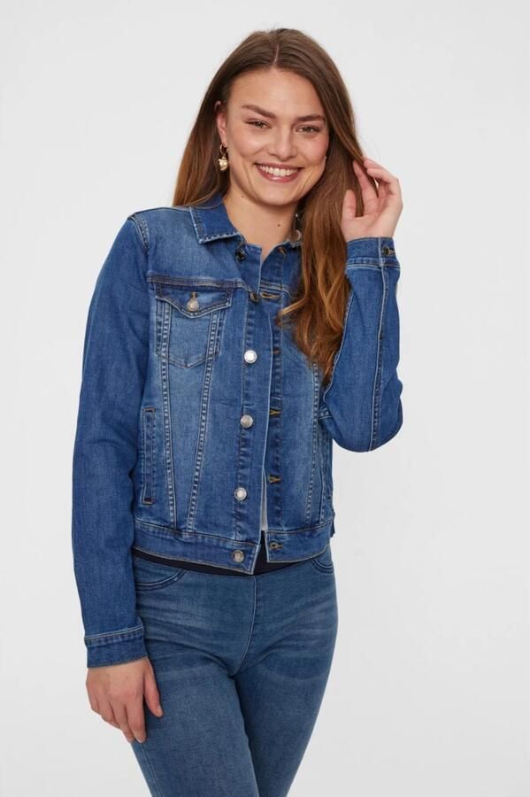 Freequent Medium Blue Denim Jeans Denim Jack Fqrock Blue Dames - Foto 3