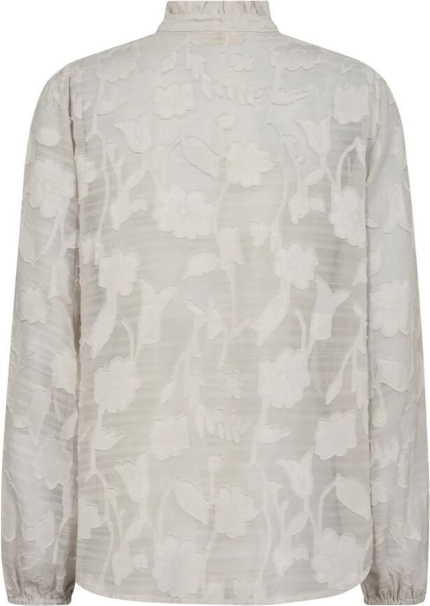 Freequent Moonbeam Gestreepte Bloesemblouse Beige Dames - Foto 2