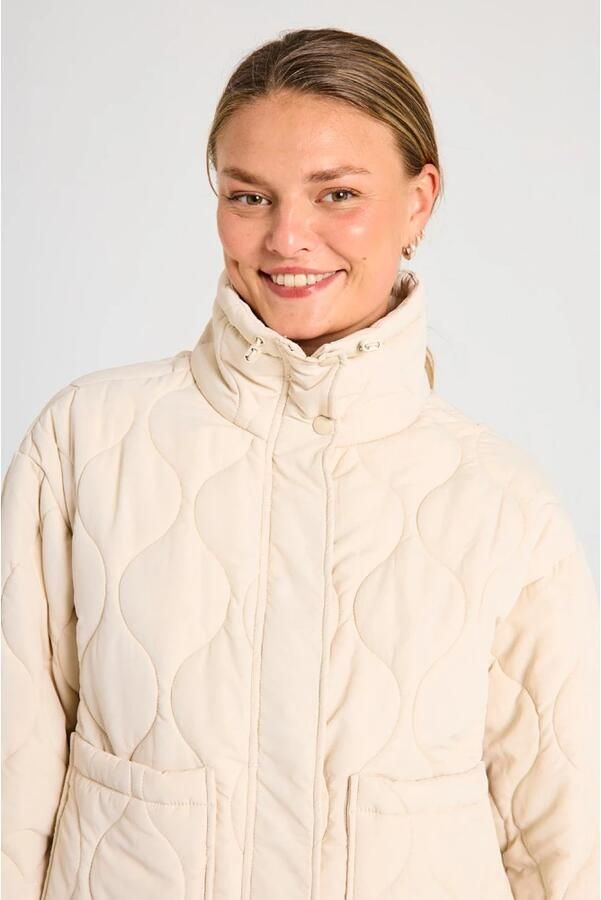 Freequent Stijlvolle Jack Coat in Moonbeam Beige Dames - Foto 3