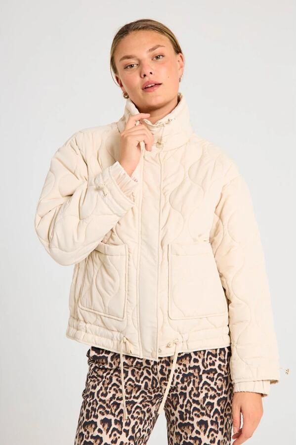 Freequent Stijlvolle Jack Coat in Moonbeam Beige Dames - Foto 5