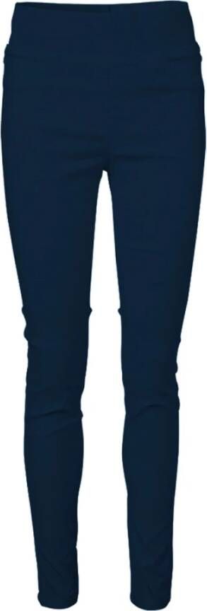 Freequent Marineblauwe Stretch Broek Shantal-Pa-Power Blue Dames