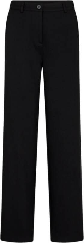 Freequent Straight Trousers Zwart Dames