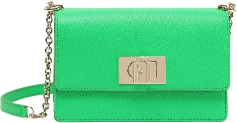 Furla Totes & shoppers 1927 Grass Logo Crossbody Bag in groen