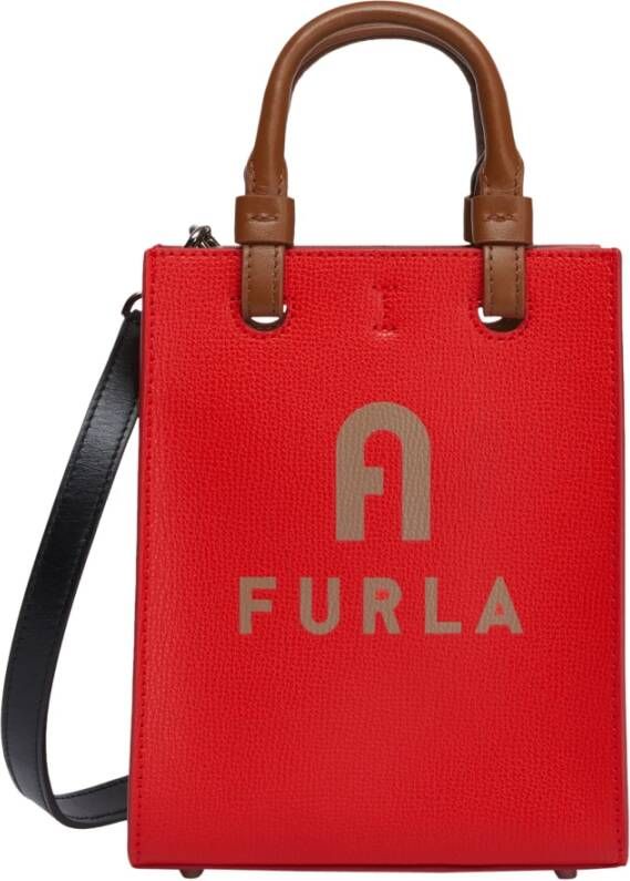 Furla Varsity Style Mini Shoulder Bag Rood Dames