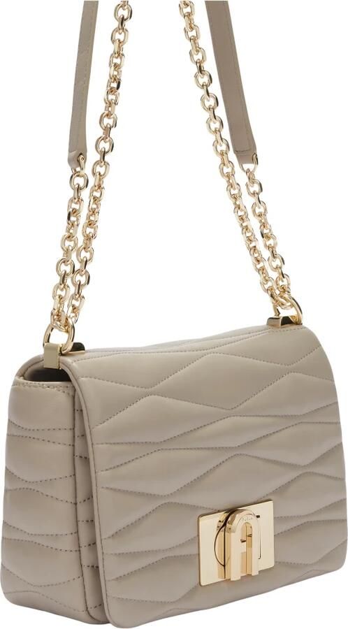 Furla Gewatteerde Vanille Crossbody Tas met Arco Draaislot Beige Dames - Foto 6