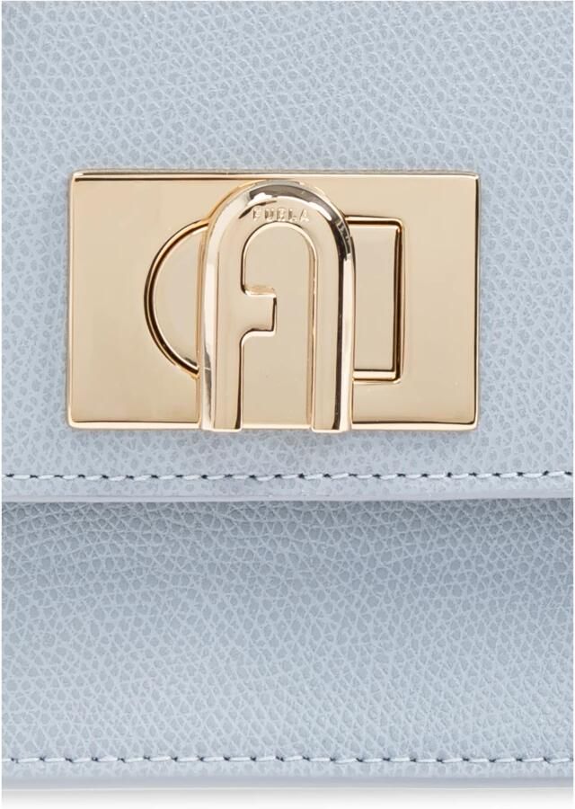 Furla Elegante Zilveren Ketting Schouderband Handtas Blue Dames - Foto 8
