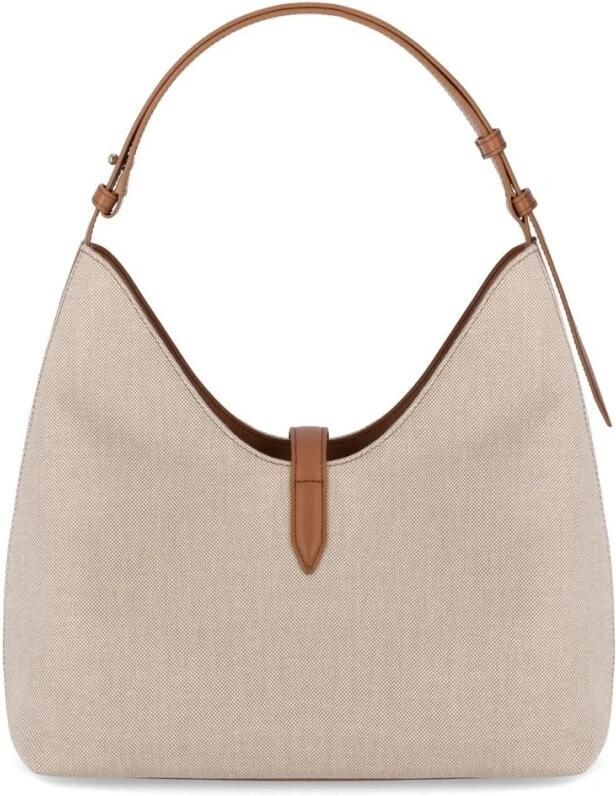 Furla Canvas Hobo Tas in Natuur Brandy Kleur Brown Dames - Foto 6