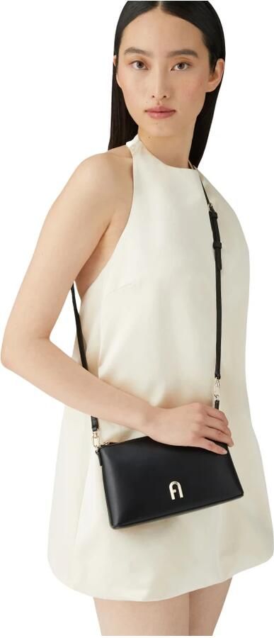 Furla Elegante Diamante Mini Tas met Rits Black Dames - Foto 10