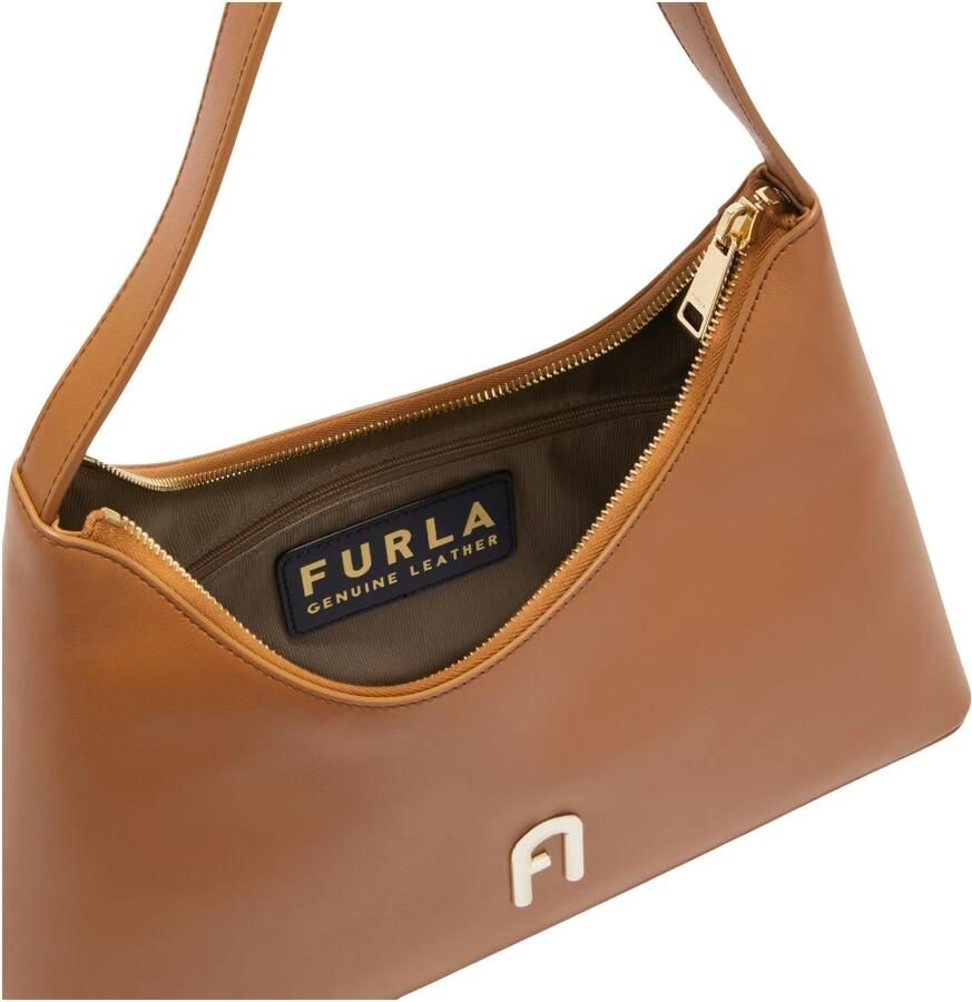 Furla Brandy Diamond S Leren Schoudertas Brown Dames - Foto 4