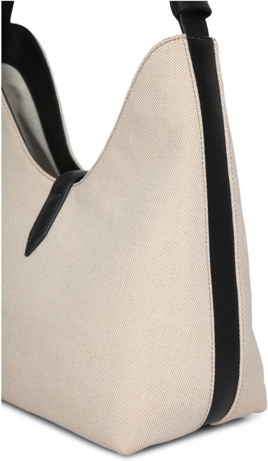 Furla Elegante stoffen tas met leren accenten Beige Dames - Foto 6