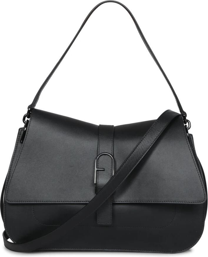 Furla Elegante Zwarte Leren Schoudertas Black Dames - Foto 2