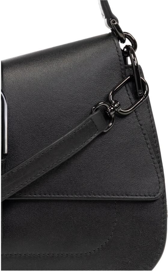 Furla Zwarte Schoudertas met Klep Sluiting Black Dames - Foto 7