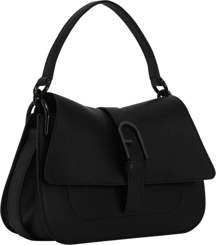 Furla Zwarte leren handtas met afneembaar handvat en schouderriem Black Dames - Foto 7