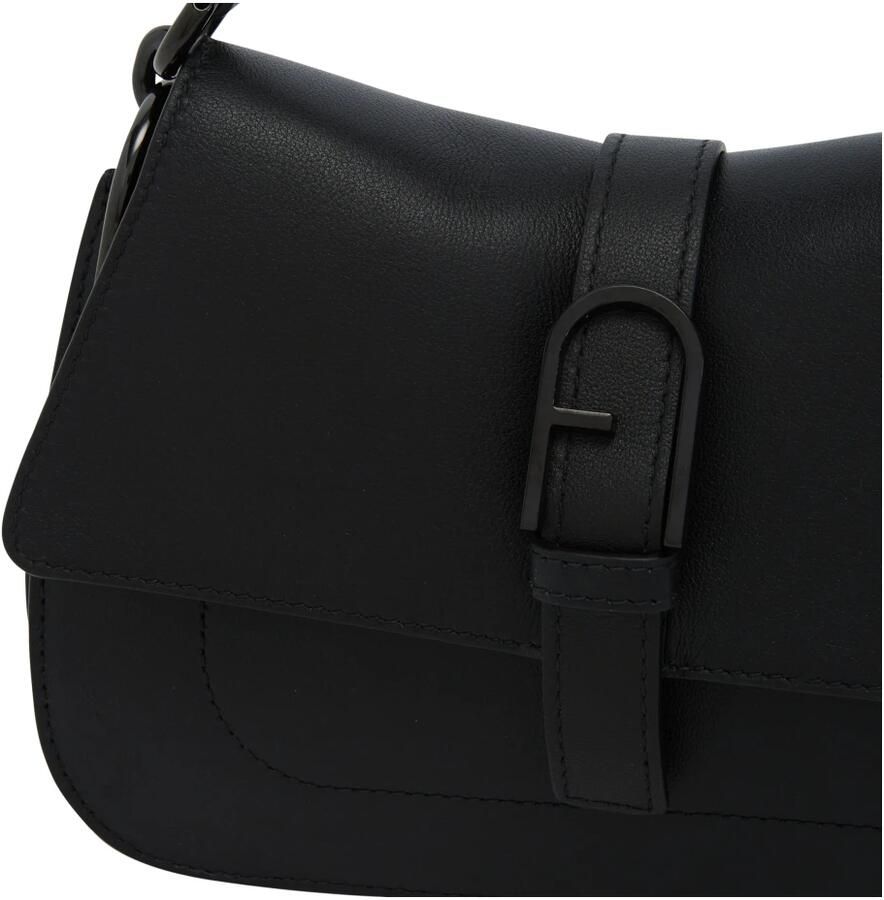 Furla Zwarte leren handtas met afneembaar handvat en schouderriem Black Dames - Foto 8
