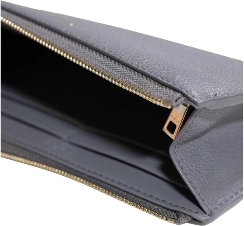 Furla Grijze leren portemonnee Elegante damescollectie Gray Dames