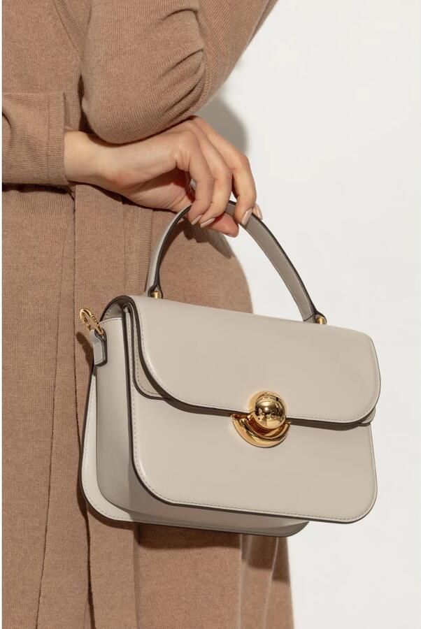 Furla Taupe Leren Schoudertas met Boule Slot Beige Dames - Foto 5