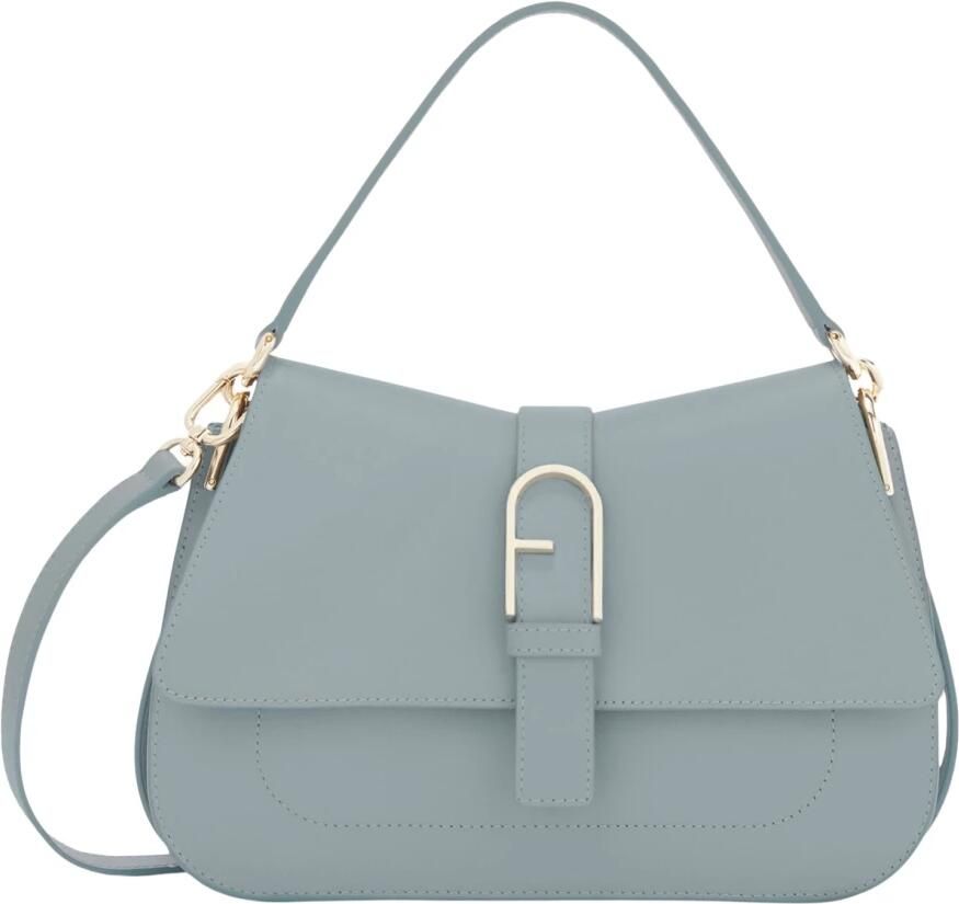 Furla Leren handtas in wolkkleur met Arco-gesp Gray Dames
