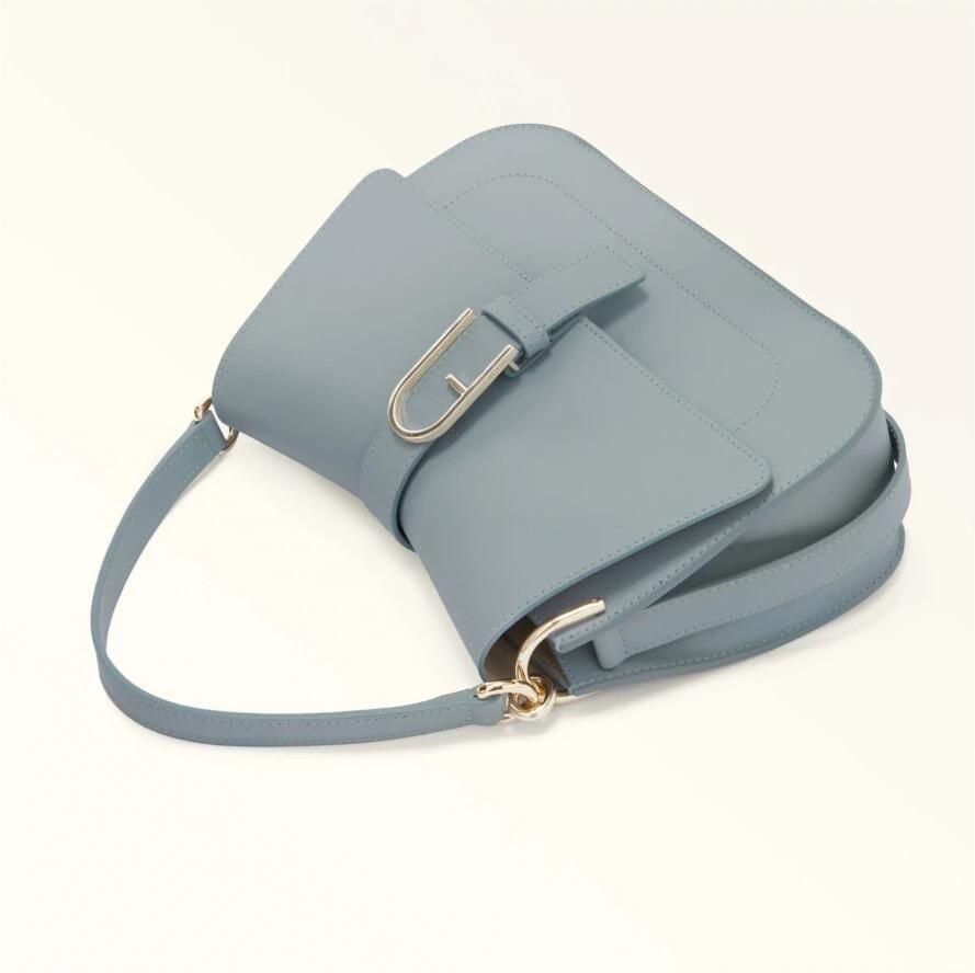 Furla Leren handtas in wolkkleur met Arco-gesp Gray Dames - Foto 5