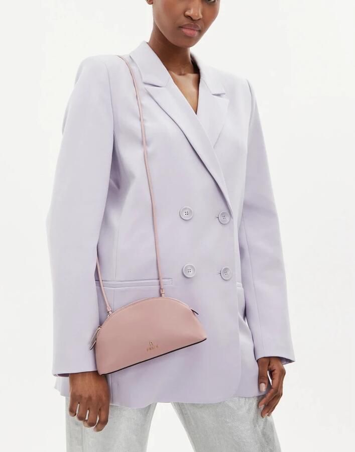 Furla Hobo bags Camelia Logo Plaque Mini Crossbody Bag in poeder roze - Foto 5
