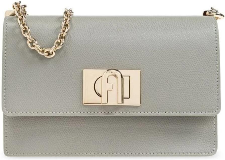 Furla Elegante Agave Leren Tas met Gouden Slot Green Dames - Foto 3