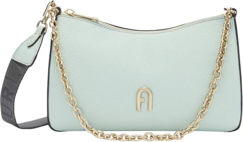 Furla Lichtblauwe Leren Schoudertas Blue Dames