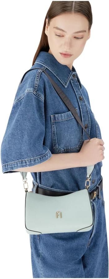 Furla Lichtblauwe Leren Schoudertas Blue Dames - Foto 7