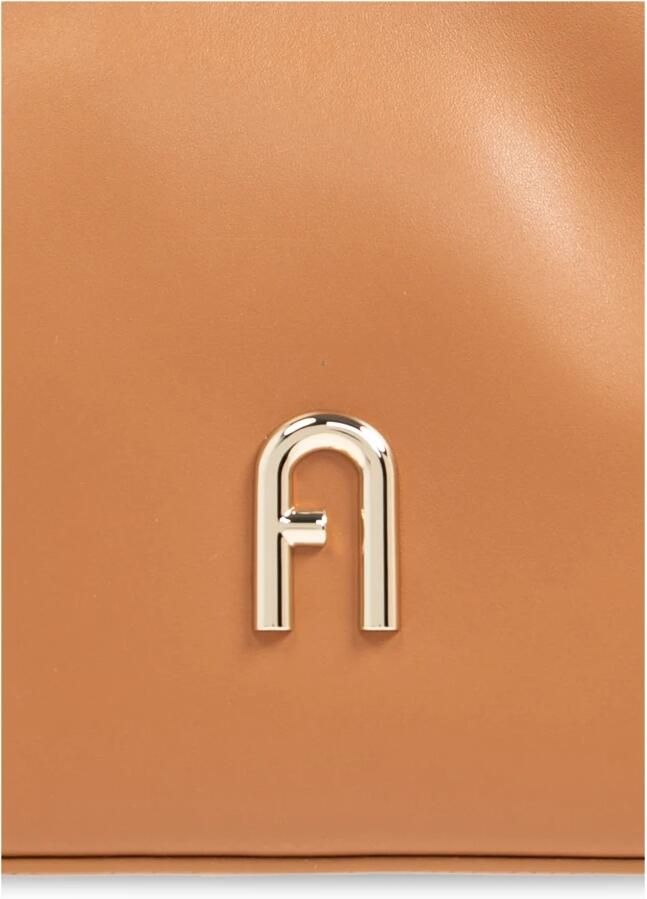 Furla Brandy Diamond S Leren Schoudertas Brown Dames - Foto 8