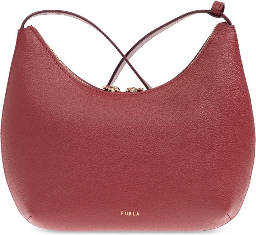 Furla leren schoudertas Goccia S donkerrood - Foto 5