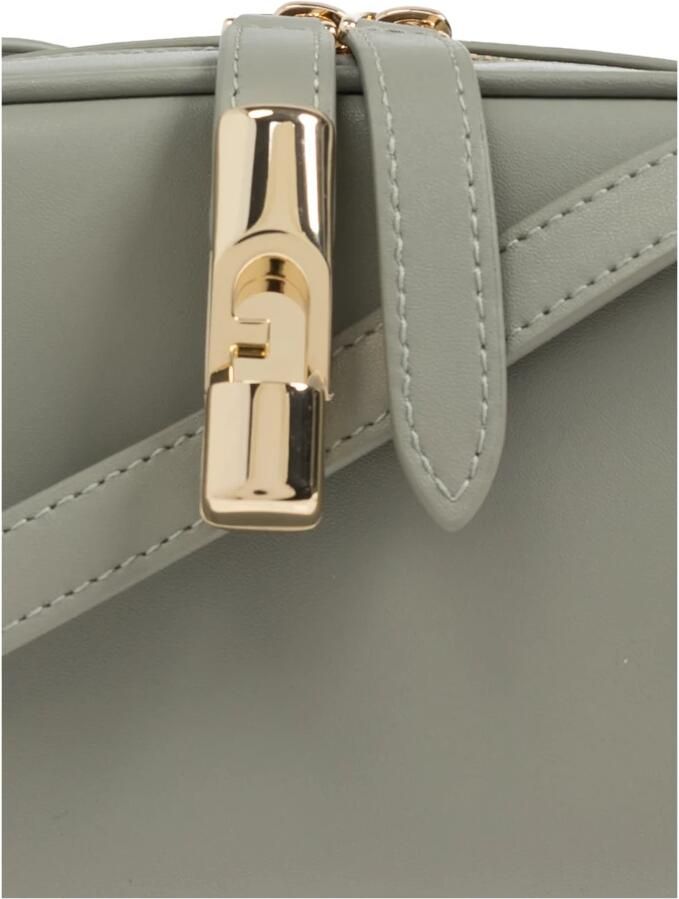 Furla leren crossbody tas Goccia Mini olijfgroen - Foto 7