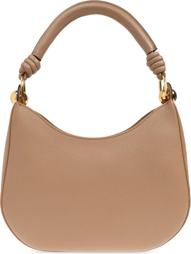 Furla Kameel Schoudertas met Gouden Rits Brown Dames - Foto 6