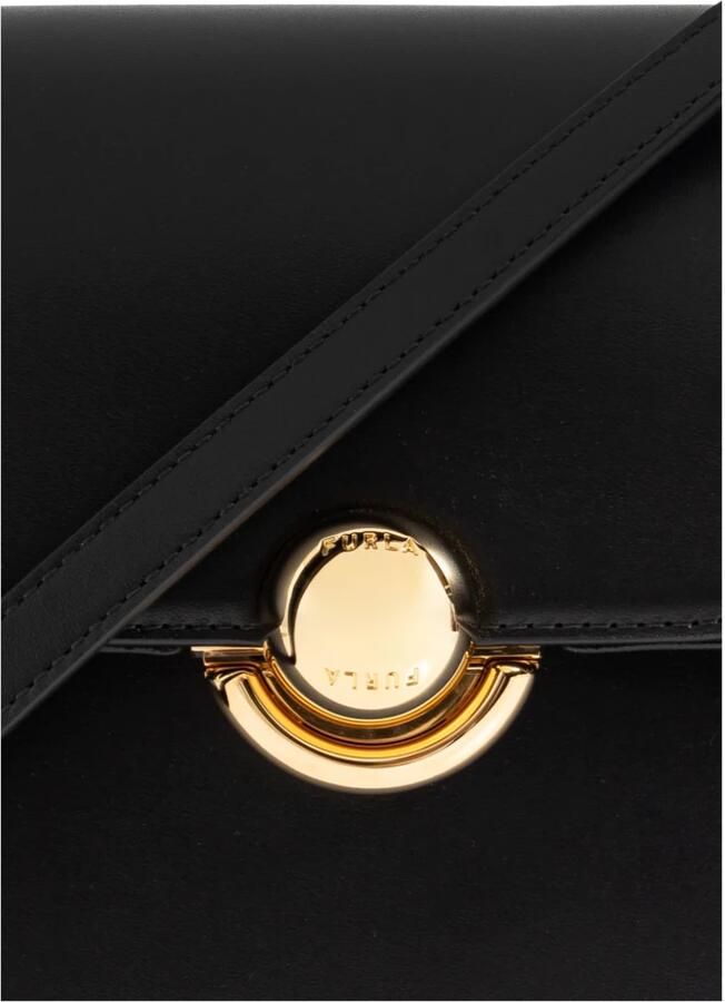 Furla Zwarte ronde crossbodytas met bolvormige sluiting Black Dames - Foto 3