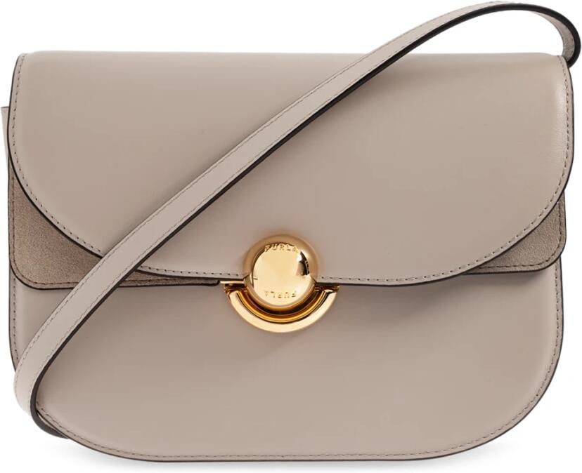 Furla Vanilla Crossbody Tas met Flap Sluiting Beige Dames - Foto 14
