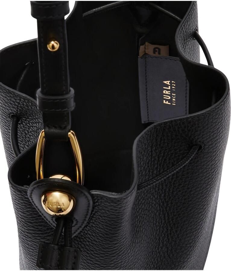 Furla Zwarte Mini Bucket Tas met Sfera Hardware Black Dames - Foto 2