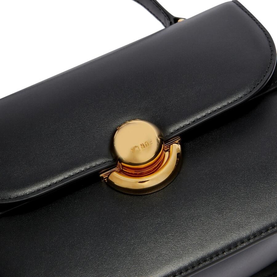 Furla Zwarte Schoudertas met Gouden Bol Black Dames - Foto 3