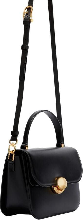 Furla Zwarte Schoudertas met Gouden Bol Black Dames - Foto 5