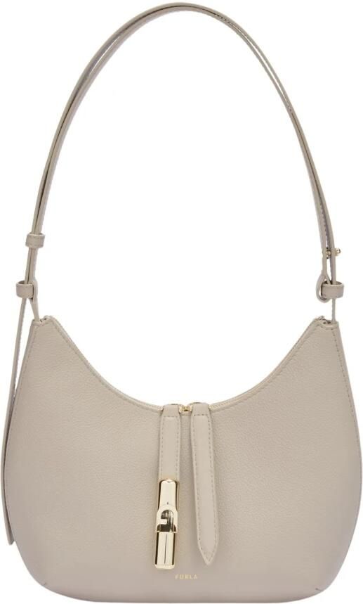 Furla Beige Leren Handtas met Korrelige Textuur White Dames - Foto 7