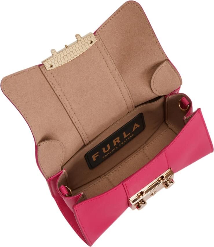 Furla Roze Leren Schoudertas met Afneembare Kettingriem Pink Dames - Foto 4