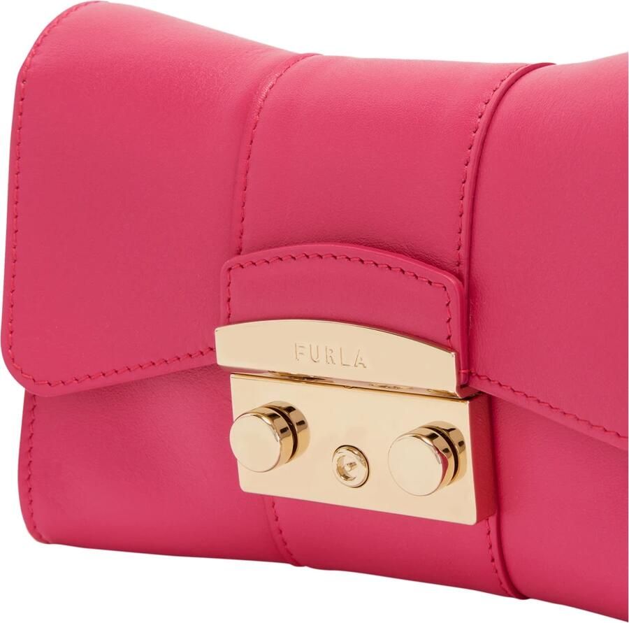 Furla Roze Leren Schoudertas met Afneembare Kettingriem Pink Dames - Foto 3