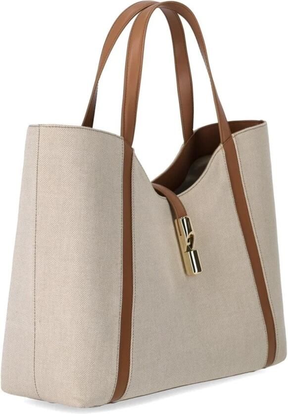 Furla XL Hobo Natuurlijke Brandy Schoudertas Beige Dames - Foto 5