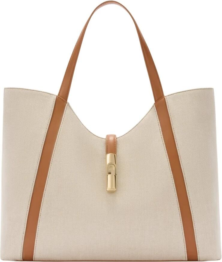 Furla XL Hobo Natuurlijke Brandy Schoudertas Beige Dames - Foto 3