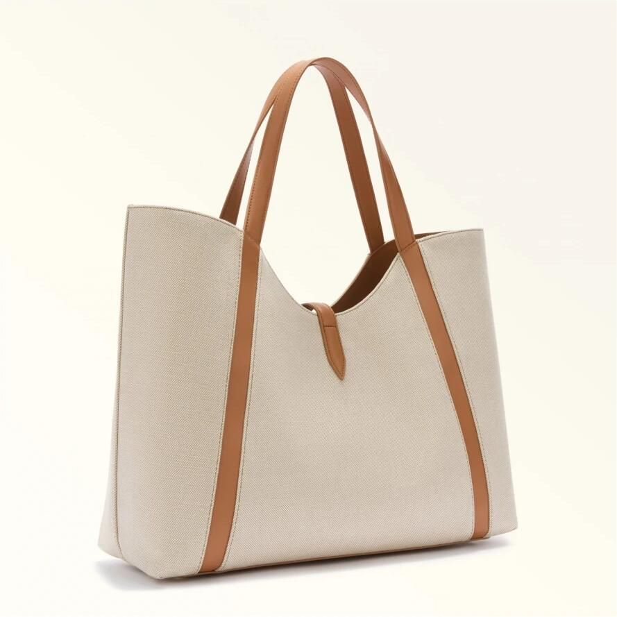 Furla XL Hobo Natuurlijke Brandy Schoudertas Beige Dames - Foto 2