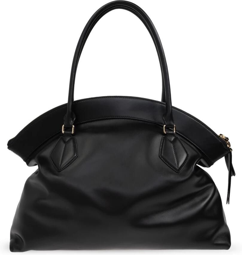 Furla Zwarte Erica Handtas met Architectonisch Ontwerp Black Dames - Foto 2